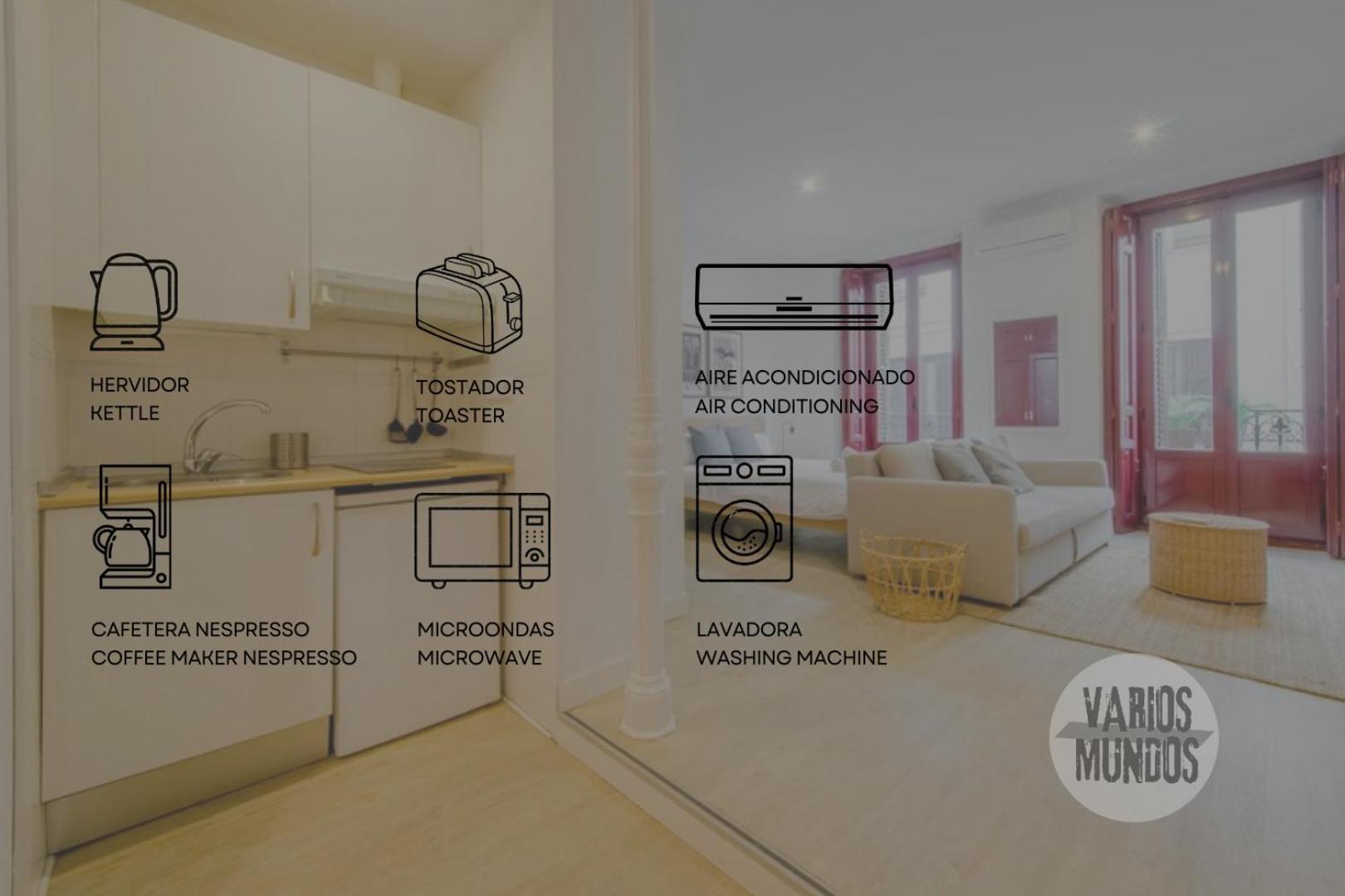 Beautiful Loft Para 3Pax En Huertas-Cortes Madrid Exteriér fotografie